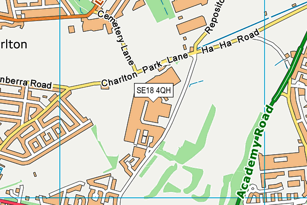 SE18 4QH map - OS VectorMap District (Ordnance Survey)