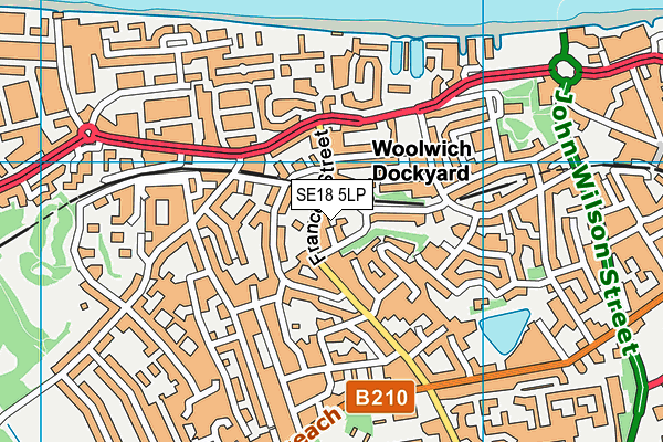 Cardwell Primary School map (SE18 5LP) - OS VectorMap District (Ordnance Survey)