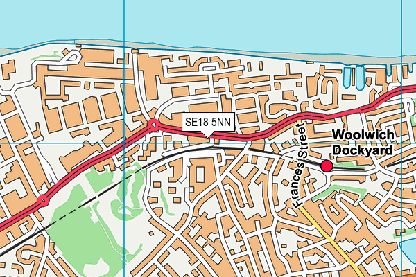 SE18 5NN map - OS VectorMap District (Ordnance Survey)