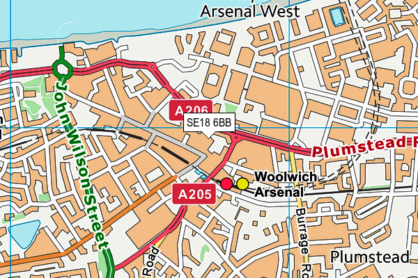 Right Choice Independent Special School map (SE18 6BB) - OS VectorMap District (Ordnance Survey)