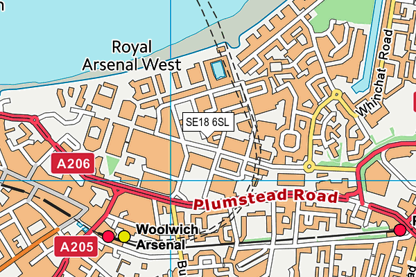 SE18 6SL map - OS VectorMap District (Ordnance Survey)