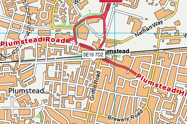 Plumstead Radical Club map (SE18 7DZ) - OS VectorMap District (Ordnance Survey)
