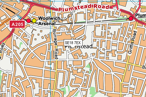 Foxfield Primary School map (SE18 7EX) - OS VectorMap District (Ordnance Survey)