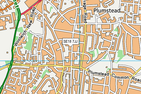 Nightingale Primary School map (SE18 7JJ) - OS VectorMap District (Ordnance Survey)