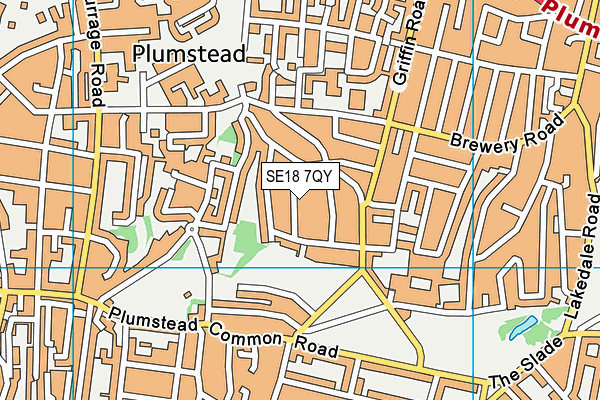 SE18 7QY map - OS VectorMap District (Ordnance Survey)