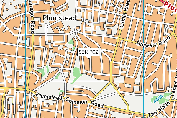 SE18 7QZ map - OS VectorMap District (Ordnance Survey)