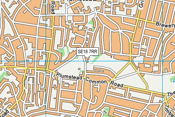 SE18 7RR map - OS VectorMap District (Ordnance Survey)