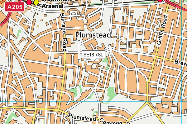 SE18 7SL map - OS VectorMap District (Ordnance Survey)