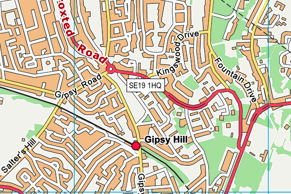 SE19 1HQ map - OS VectorMap District (Ordnance Survey)