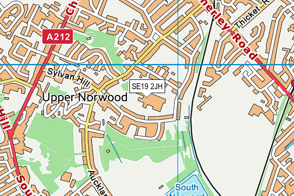 Harris City Academy (Crystal Palace) map (SE19 2JH) - OS VectorMap District (Ordnance Survey)