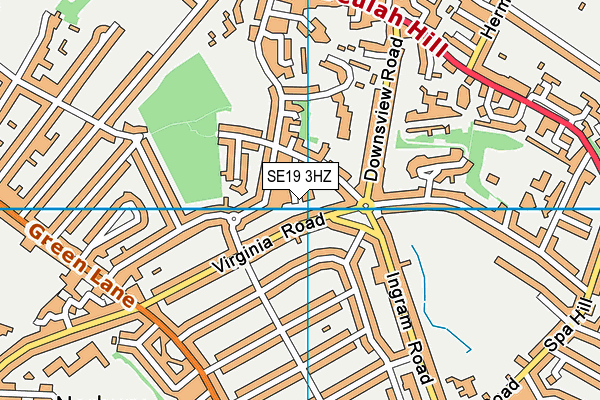 SE19 3HZ map - OS VectorMap District (Ordnance Survey)