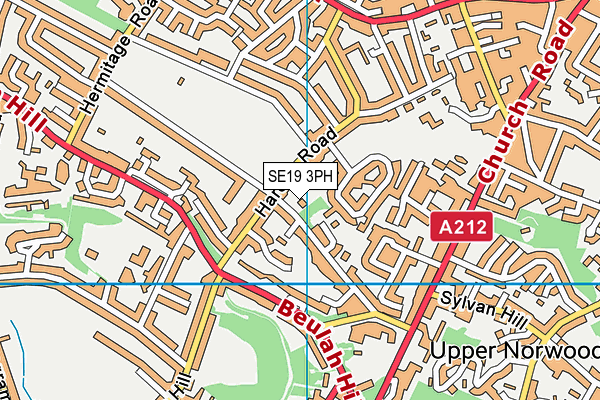 SE19 3PH map - OS VectorMap District (Ordnance Survey)
