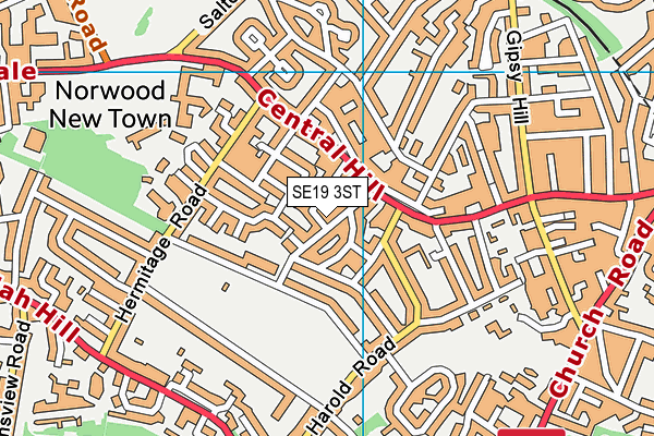 Rockmount Primary School map (SE19 3ST) - OS VectorMap District (Ordnance Survey)