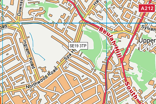 SE19 3TP map - OS VectorMap District (Ordnance Survey)