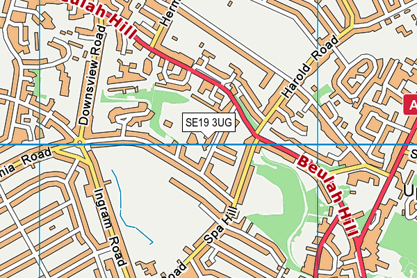 Harris Academy Beulah Hill map (SE19 3UG) - OS VectorMap District (Ordnance Survey)