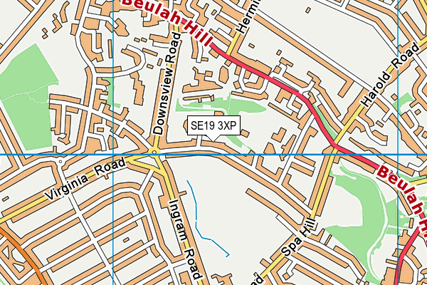 SE19 3XP map - OS VectorMap District (Ordnance Survey)