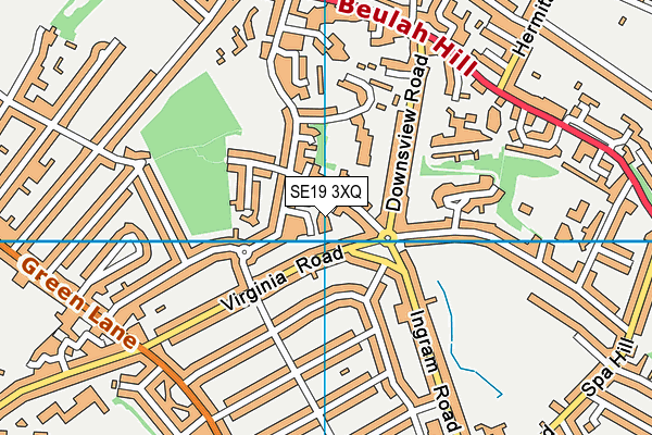 SE19 3XQ map - OS VectorMap District (Ordnance Survey)