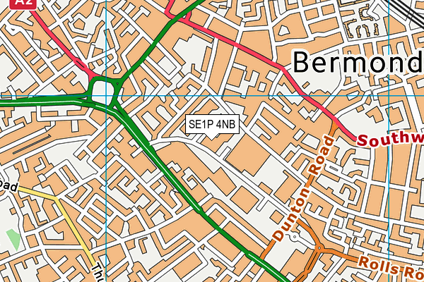 SE1P 4NB map - OS VectorMap District (Ordnance Survey)