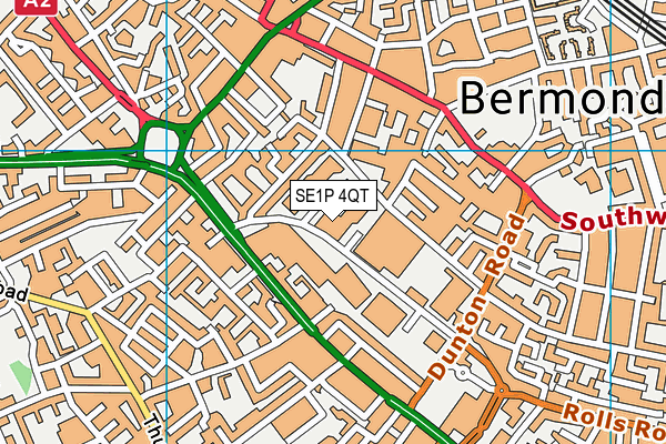 SE1P 4QT map - OS VectorMap District (Ordnance Survey)