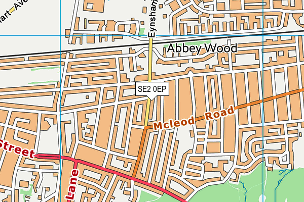 SE2 0EP map - OS VectorMap District (Ordnance Survey)