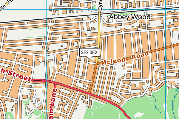 SE2 0EX map - OS VectorMap District (Ordnance Survey)