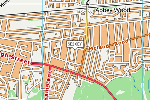 SE2 0EY map - OS VectorMap District (Ordnance Survey)