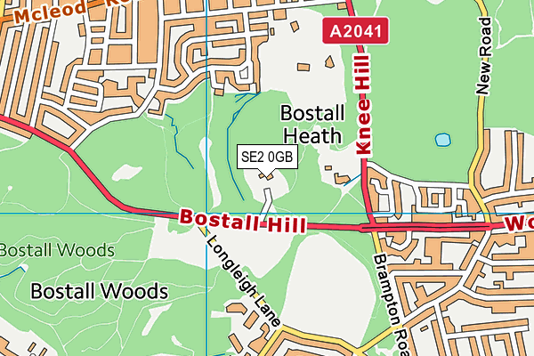 SE2 0GB map - OS VectorMap District (Ordnance Survey)