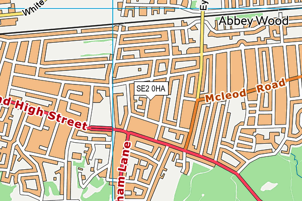 SE2 0HA map - OS VectorMap District (Ordnance Survey)