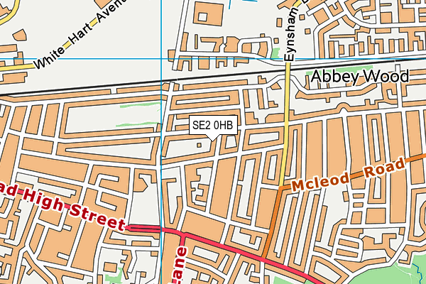 SE2 0HB map - OS VectorMap District (Ordnance Survey)