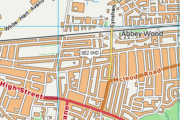 SE2 0HD map - OS VectorMap District (Ordnance Survey)