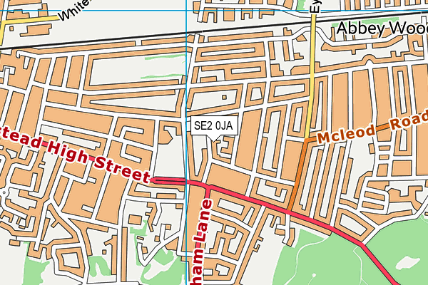 SE2 0JA map - OS VectorMap District (Ordnance Survey)