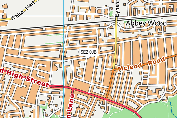 SE2 0JB map - OS VectorMap District (Ordnance Survey)