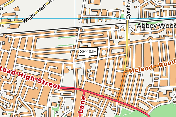 SE2 0JE map - OS VectorMap District (Ordnance Survey)