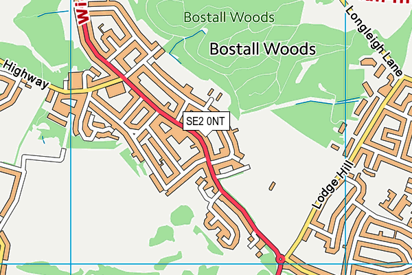 SE2 0NT map - OS VectorMap District (Ordnance Survey)