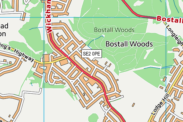 SE2 0PE map - OS VectorMap District (Ordnance Survey)