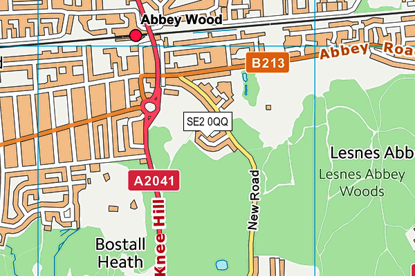 SE2 0QQ map - OS VectorMap District (Ordnance Survey)