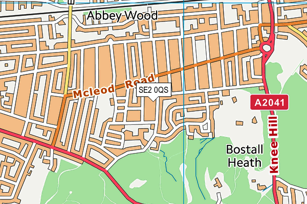Alexander McLeod Primary School map (SE2 0QS) - OS VectorMap District (Ordnance Survey)