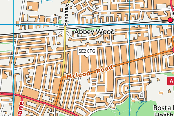 SE2 0TG map - OS VectorMap District (Ordnance Survey)