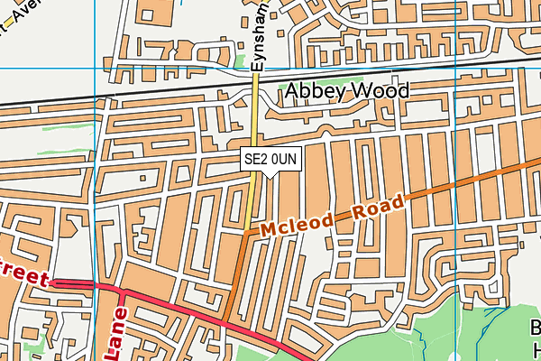 SE2 0UN map - OS VectorMap District (Ordnance Survey)