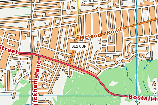 SE2 0UP map - OS VectorMap District (Ordnance Survey)