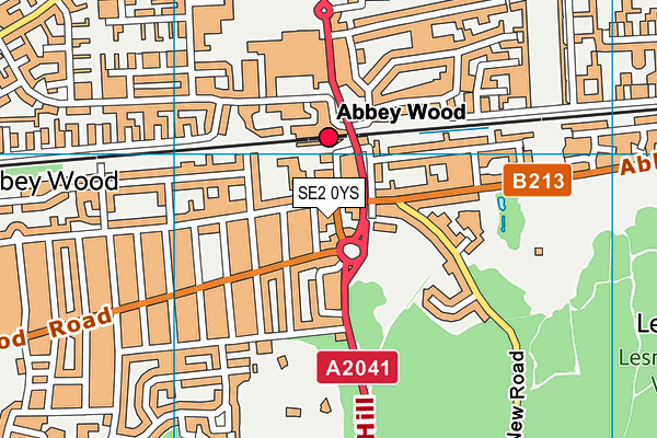 Abbey Wood Community Centre map (SE2 0YS) - OS VectorMap District (Ordnance Survey)