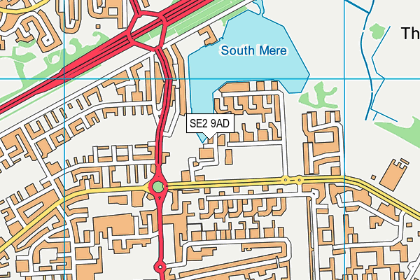 SE2 9AD map - OS VectorMap District (Ordnance Survey)