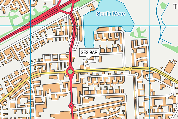 SE2 9AP map - OS VectorMap District (Ordnance Survey)