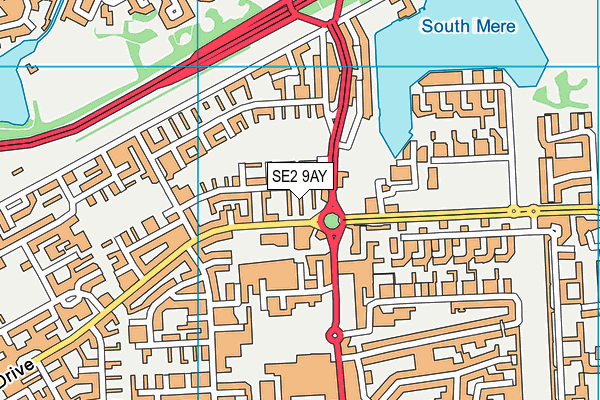 SE2 9AY map - OS VectorMap District (Ordnance Survey)