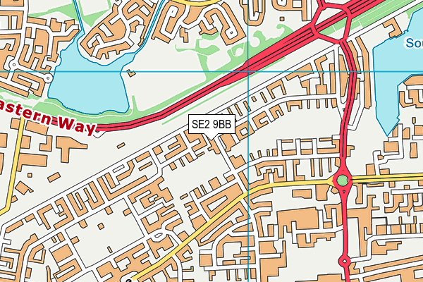 SE2 9BB map - OS VectorMap District (Ordnance Survey)
