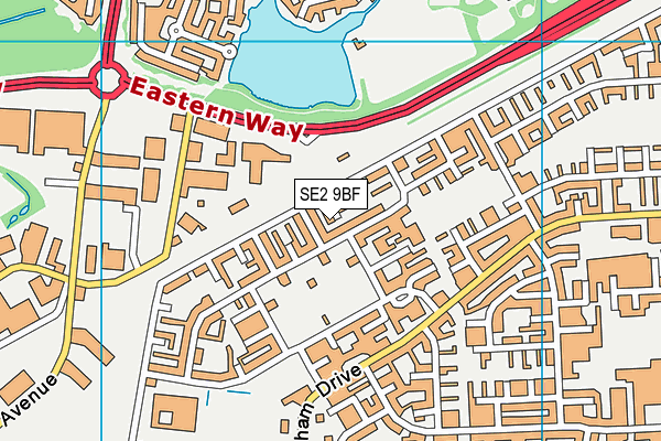 SE2 9BF map - OS VectorMap District (Ordnance Survey)