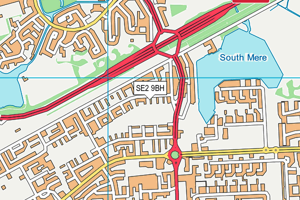 SE2 9BH map - OS VectorMap District (Ordnance Survey)