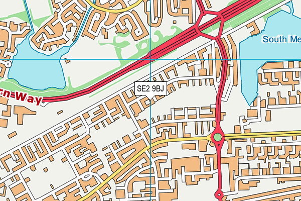 SE2 9BJ map - OS VectorMap District (Ordnance Survey)