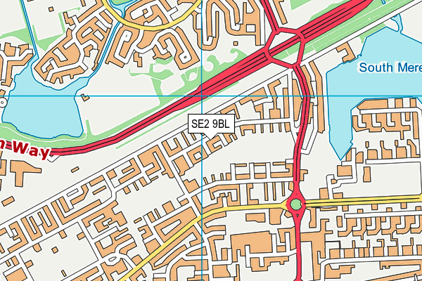 SE2 9BL map - OS VectorMap District (Ordnance Survey)