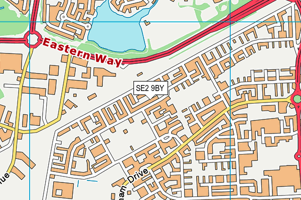 SE2 9BY map - OS VectorMap District (Ordnance Survey)